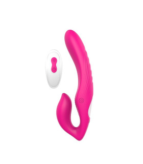 Безремневой страпон Dream Toys с вибрацией, розовый, 22 см х 3.2 см - No Taboo