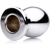 Анальная пробка туннель металлическая Small Abyss Steel Hollow Anal Plug, фото №4 — секс шоп Украина, NO TABOO