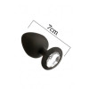 Анальная пробка 100% силикон с камнем MAI No.47 ANAL PLUG WITH STONE S BLACK фото №1 — секс игрушки: Украина, NO TABOO