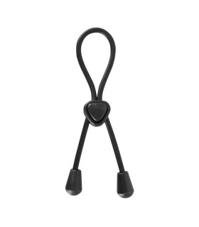 Черное эрекционное лассо для пениса и мошонки Cock Loop - No Taboo