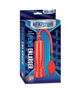 Вакуумная помпа для мужчин Dream Toys Menzstuff с грушей, красная, 18 х 5.5 см - No Taboo