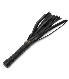 Мини-флоггер с плетеной рукоятью, Fifty Shades of Grey, черный, 29.5 см - No Taboo