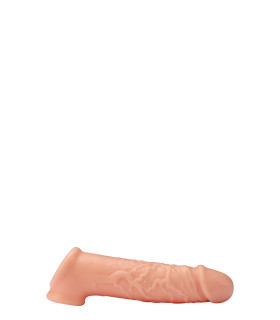 Насадка на пенис Dream Toys Realstuff с кольцом, бежевая, 17 х 4 см - No Taboo