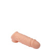 Насадка на пенис Dream Toys RealStuff с эрекционным кольцом, бежевая, 14 х 4 см фото №4 — секс игрушки: Украина, NO TABOO