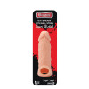 Насадка на пенис Dream Toys RealStuff с эрекционным кольцом, бежевая, 14 х 4 см фото №2 — секс игрушки: Украина, NO TABOO