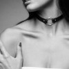 Чокер тонкий из веганской кожи MAZE Bijoux Indiscret, черный, 31-41 см, фото №1 — секс шоп Украина, NO TABOO