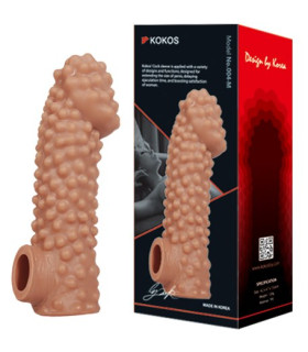 Насадка для пениса Kokos, размер M, с закрытой головкой, 17.6 см - No Taboo