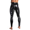 Леггинсы мужские LateX, латексные, с интимным вырезом, черные, M, фото №2 — секс шоп Украина, NO TABOO