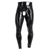 Леггинсы мужские LateX, латексные, с интимным вырезом, черные, M, фото №3 — секс шоп Украина, NO TABOO
