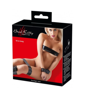 Бондажная лента Bad Kitty черная, 18 м - No Taboo