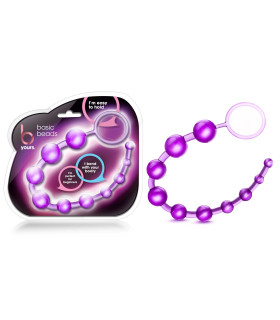 Анальная цепочка Blush Basic Beads фиолетовый, 32.3 х 2.3 см - No Taboo