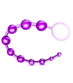 Анальная цепочка Blush Basic Beads фиолетовый, 32.3 х 2.3 см - No Taboo