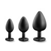 Анальная пробка, 2.5 см х 6.6 см, маленькая черная LUXE BLING PLUGS, 2.5 см х 6.6 см фото №4 — секс игрушки: Украина, NO TABOO