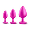 Анальная пробка, S, маленькая розовая LUXE BLING PLUGS, 2.5 см х 6.6 см фото №4 — секс игрушки: Украина, NO TABOO