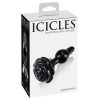 Анальная пробка в виде розы Pipedream Icicles, стеклянная, черная, 6.5 х 3.2 см фото №2 — секс игрушки: Украина, NO TABOO