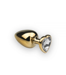 Анальная пробка, L, Gold Heart Diamond - No Taboo