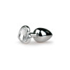 Анальная пробка метал Metal Butt Plug Silver/Clear фото №1 — секс игрушки: Украина, NO TABOO