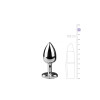 Анальная пробка метал Metal Butt Plug Silver/Clear фото №3 — секс игрушки: Украина, NO TABOO