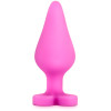 Анальная пробка Blush с сердечком-стоппером, розовая, 8 х 3.5 см фото №1 — секс игрушки: Украина, NO TABOO