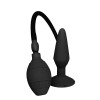 Анальная пробка Dream Toys MenzStuff с накачкой грушей, черная, 12.5 х 5 см фото №1 — секс игрушки: Украина, NO TABOO