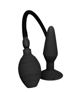 Анальная пробка Dream Toys MenzStuff с накачкой грушей, черная, 12.5 х 5 см - No Taboo