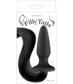 Анальная пробка с хвостом Filly Tails, NS Novelties black - No Taboo
