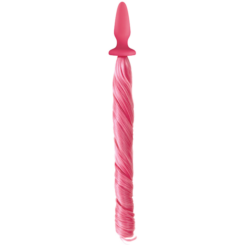 Анальная пробка с хвостом пони, Unicorn Tails, NS Novelties pink фото №0 — секс игрушки: Украина, NO TABOO