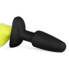Анальная пробка с хвостом Silicone Butt Plug With Tail, 3.3 х 11 х 55 см, желтая фото №4 — секс игрушки: Украина, NO TABOO