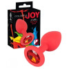 Анальная силиконовая пробка, S, красного цвета с камнем Red Silicone фото №2 — секс игрушки: Украина, NO TABOO
