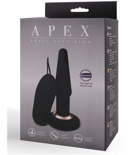 Анальная пробка с вибрацией Apex Small Butt Plug Black - No Taboo