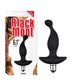 Анальный вибратор Chisa Black Mont рельефный, чёрный, 13.4 х 3.5 см - No Taboo