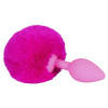 Анальная пробка силикон с хвостиком Colorful Joy Bunny Tail Plug, 13.5 см х 3 см фото №3 — секс игрушки: Украина, NO TABOO