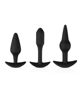 Набор анальных пробок Pleasure черный EasyToys - No Taboo