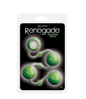 Анальные шарики Renegade Pleasure Balls зеленые - No Taboo