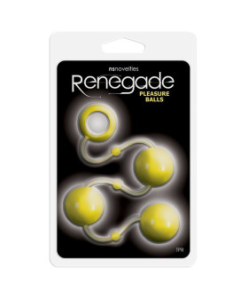 Анальные шарики Renegade Pleasure Balls желтые - No Taboo