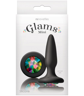 Маленькая анальная пробочка glams mini rainbow gem - No Taboo