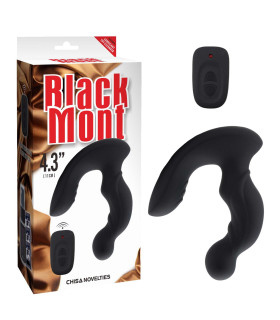 Массажер простаты Black Mont силиконовый, черный - No Taboo