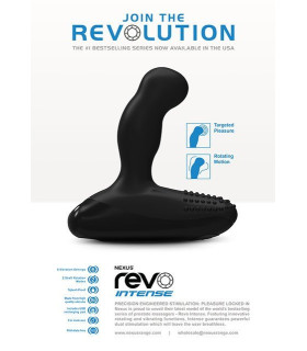 Вибромассажер простаты Nexus Revo Intense с ротацией, черный, 12.7 х 3.2 см - No Taboo
