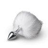 Металлическая анальная пробка с помпоном белый Bunny Tail Plug фото №3 — секс игрушки: Украина, NO TABOO