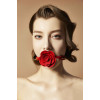Кляп роза из силикона и итальянской кожи Rose Ball Gag UPKO, фото №5 — секс шоп Украина, NO TABOO