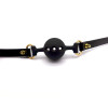 Кляп из силикона и итальянской кожи Breathable Small Ball Gag UPKO, фото №3 — секс шоп Украина, NO TABOO