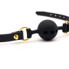 Кляп из силикона и итальянской кожи Breathable Small Ball Gag UPKO, фото №4 — секс шоп Украина, NO TABOO