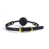 Кляп из силикона и итальянской кожи Solid Ball Gag UPKO, фото №2 — секс шоп Украина, NO TABOO