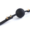 Кляп из силикона и итальянской кожи Solid Ball Gag UPKO, фото №3 — секс шоп Украина, NO TABOO