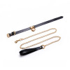 Ошейник с поводком Cosplay Choker & Leash UPKO итальянская кожа, фото №2 — секс шоп Украина, NO TABOO