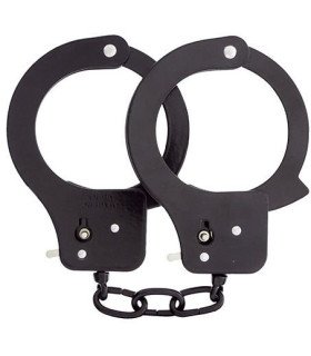 Наручники Dream Toys металлические, черные, 26.5 х 9 см - No Taboo