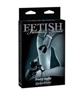Наручники металлические с мехом FF LIMITED EDITION FURRY CUFFS BLACK - No Taboo