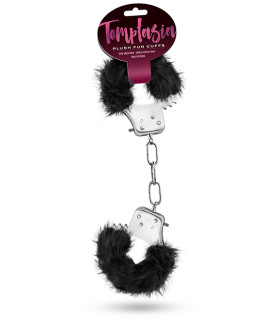 Наручники "TEMPTASIA" PLUSH FUR CUFFS BLACK черный мех - No Taboo