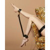 Распорка итальянская кожа UPKO Spreader Bar, черная, фото №2 — секс шоп Украина, NO TABOO