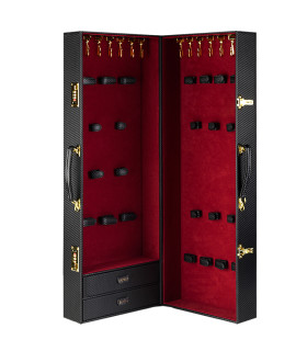 Шкаф-чемодан для БДСМ UPKO Sade Trunk девайсов, итальянская кожа, черный - No Taboo